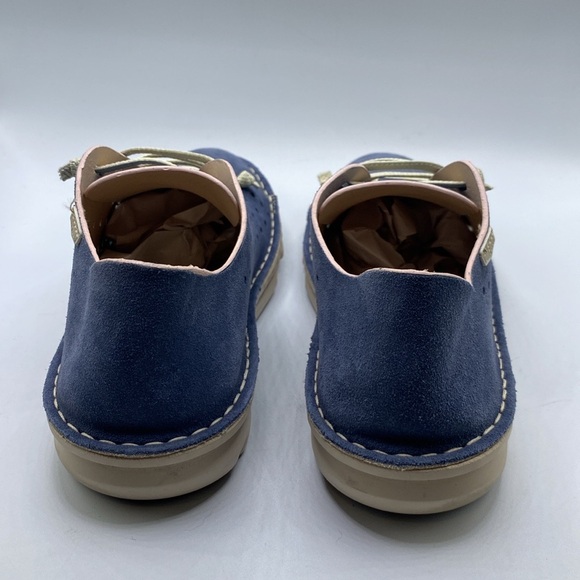 On Foot Perforated Suede Sneakers Blue Jean 38 Best Fits US Womens 7.5 - Picture 4 of 16
